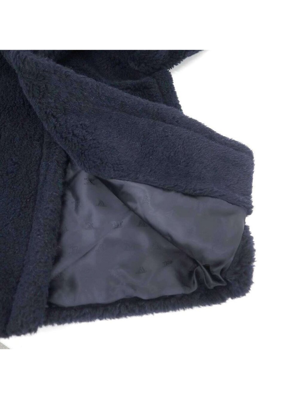 Max Mara Maxmara Teddy Bear Alpaca Coat Icon Navy 34 - Picture 7 of 7